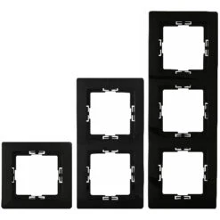 Abdeckrahmen 3-fach Schwarz
