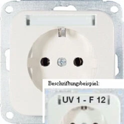 Schutzkontakt Steckdose Mit Beschriftungsfeld
