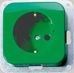 Schutzkontakt Steckdose Grün