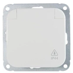 Schutzkontakt Steckdose Mit Federklappdeckel IP44