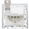 Schutzkontakt-Steckdose IP44 Mit Abschließbarem Klappdeckel Reinweiß -Geschäft Für Haushaltsgeräte 153145
