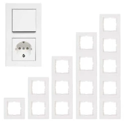 Design Abdeckrahmen 5-fach Arktisweiß