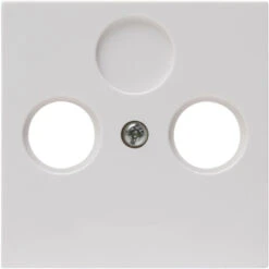 Abdeckung TV 2-loch Reinweiß