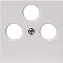 Abdeckung TV 3-loch Reinweiß