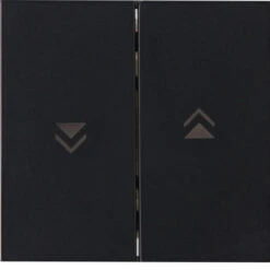 Serien Flächenwippe Auf/Ab Schwarz Matt