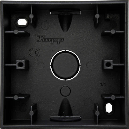 Aufputzgehäuse1-fach Schwarz Matt 3 Aufputzgehäuse1-fach Schwarz Matt