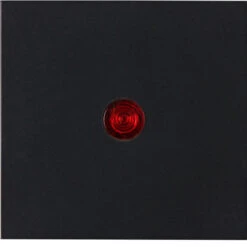 Flächenwippe Mit Roter Linse Schwarz Matt