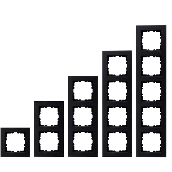 Standard Abdeckrahmen 2-fach Schwarz Matt 3 Standard Abdeckrahmen 2-fach Schwarz Matt