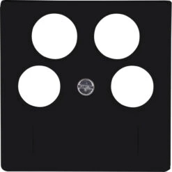 Abdeckung TV 4-loch Schwarz Matt