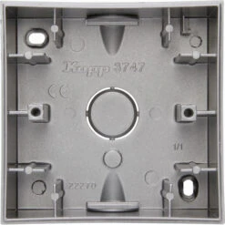 Aufputzgehäuse 1-fach Stahlfarben