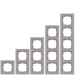 Design Abdeckrahmen 5-fach Stahlfarben