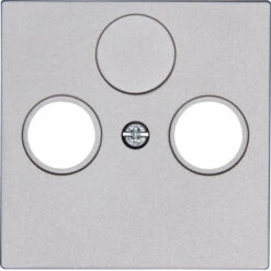 Abdeckung TV 2-loch Stahlfarben