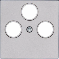 Abdeckung TV 3-loch Stahlfarben