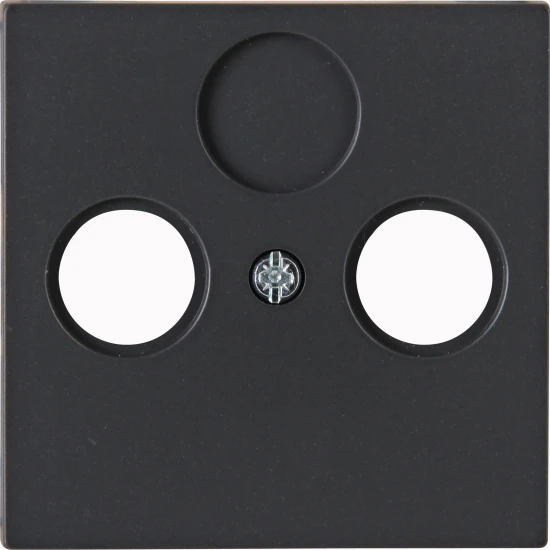 Abdeckung TV 2-loch Anthrazit 3 Abdeckung TV 2-loch Anthrazit