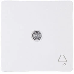 Flächenwippe Mit Linse Und Symbol "Klingel" Arktisweiß