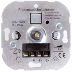 NV-Drehdimmer Mit Druckausschalter (Phasenabschnitt)