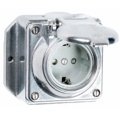 Aluminiumguss Aufputzsteckdose Mit Klappdeckel IP54