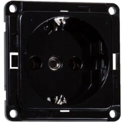 Schutzkontakt Steckdose Mit Kinderschutz Schwarz