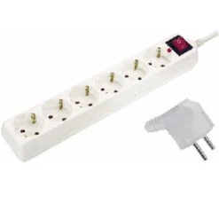 Tischsteckdose 6-fach Mit Überspannungsschutz