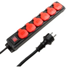 Steckdosenleiste 6-fach IP44 Mit Schalter