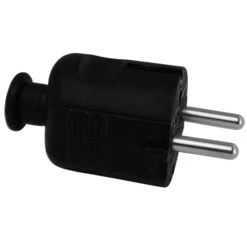 Schutzkontakt Stecker Schwarz