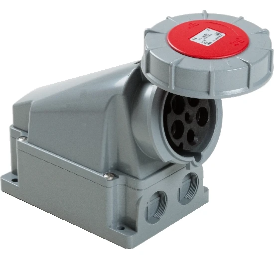 CEE Wandsteckdose 63A 5-polig IP67 Mit Pilotkontakt 3 CEE Wandsteckdose 63A 5-polig IP67 Mit Pilotkontakt