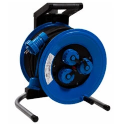 Profi Kabeltrommel 40m 2,5mm² Mit Druckwasserdichten Steckvorrichtungen