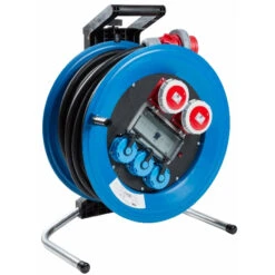 Profi CEE 16/16A Kabeltrommel 50m 2,5mm² Mit Druckwasserdichten Steckvorrichtungen