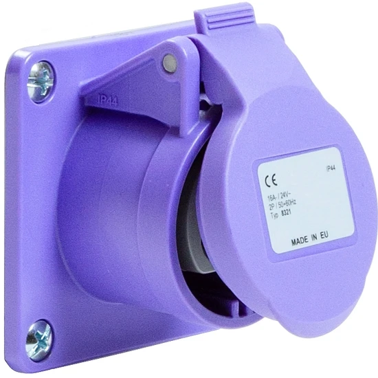 CEE Anbausteckdose 16A 2-polig 24V 3 CEE Anbausteckdose 16A 2-polig 24V