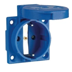 Schutzkontakt Einbau Steckdose IP54 Blau