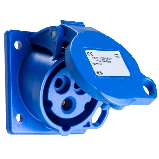 CEE Anbausteckdose Schräg 16A 3polig Abschließbar 3 CEE Anbausteckdose Schräg 16A 3polig Abschließbar