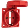 Schutzkontakt Einbau Steckdose IP54 Rot -Geschäft Für Haushaltsgeräte 355119