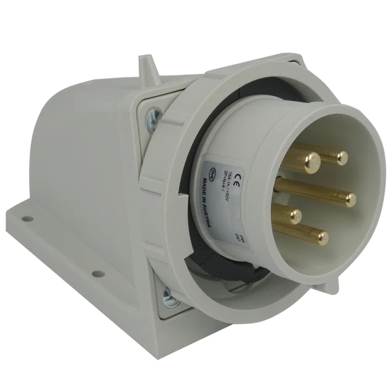 CEE Wandstecker 32A 5-polig 1h Für Notstromeinspeisung IP67 3 CEE Wandstecker 32A 5-polig 1h Für Notstromeinspeisung IP67