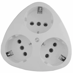 Aufputz Dreifachsteckdose Alpinweiß