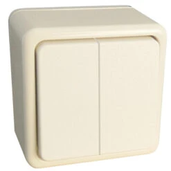 Aufputz Serienschalter Cremeweiß