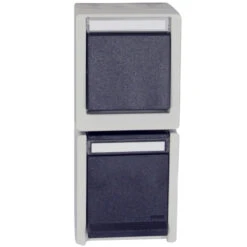 AP/FR Schalter/Taster-Steckdose Kombination Senkrecht IP55