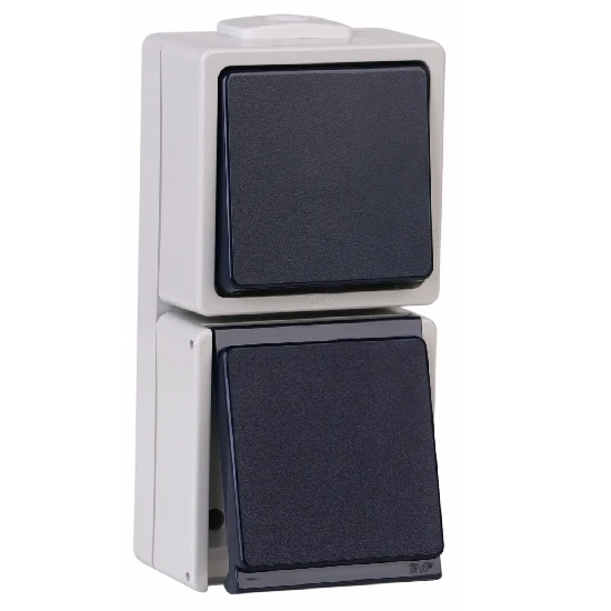 AP/FR Schalter/Taster - Steckdose Kombination 3 AP/FR Schalter/Taster - Steckdose Kombination