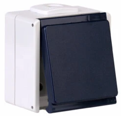 AP/FR Steckdose 1 Fach Mit Kinderschutz