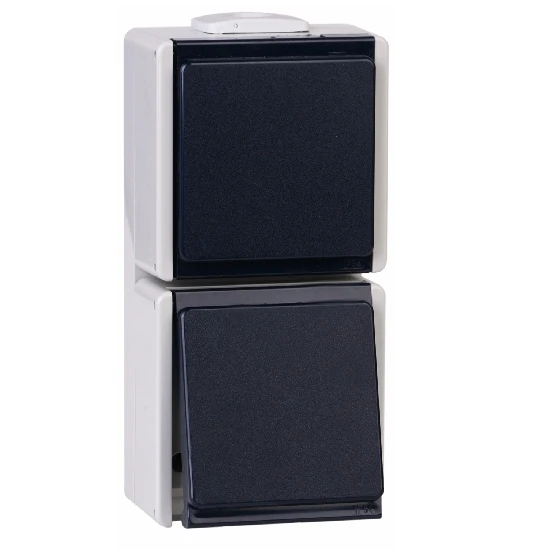 AP/FR Steckdose 2 Fach Senkrecht 3 AP/FR Steckdose 2 Fach Senkrecht