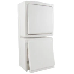 AP/FR Schalter/Taster - Steckdose Kombination Reinweiß