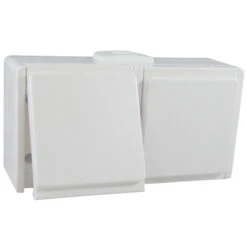 AP/FR Steckdose 2 Fach Waagrecht Reinweiß