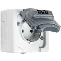 AP/FR Steckdose Mit Zahlenschloß