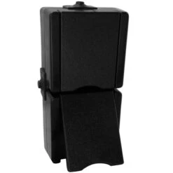 AP/FR 2-fach Steckdose Senkrecht Schwarz