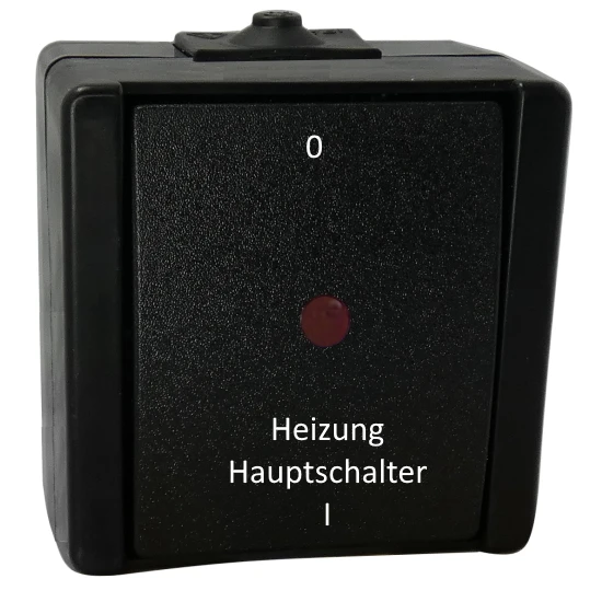 AP/FR Heizungshauptschalter Schwarz 3 AP/FR Heizungshauptschalter Schwarz