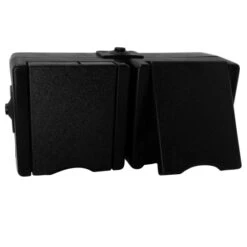 AP/FR 2-fach Steckdose Waagrecht Schwarz