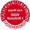 Prüfplakette "geprüft Nach DGUV Vorschrift 3" Für BGV A3 - Bogen Mit 10 Plaketten -Geschäft Für Haushaltsgeräte 513123