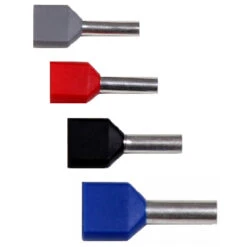 Twin-Aderendhülsen Isoliert 2 X 2,5mm² Blau- Pack Mit 250 Stück