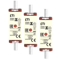 NH00 Sicherungseinsatz Spannungsfreie Metallgrifflaschen 25A - Pack Mit 3 Stück