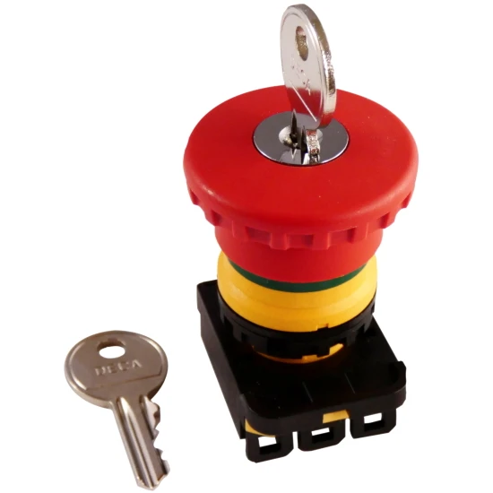 Einbau Not-Aus Taster 22mm Mit Verrieglung Und Schlüssel 3 Einbau Not-Aus Taster 22mm Mit Verrieglung Und Schlüssel