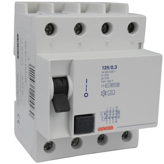 Fehlerstromschutzschalter 125A 0,3A 4polig 3 Fehlerstromschutzschalter 125A 0,3A 4polig